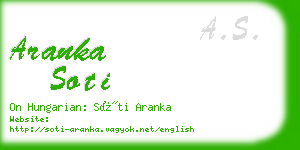 aranka soti business card